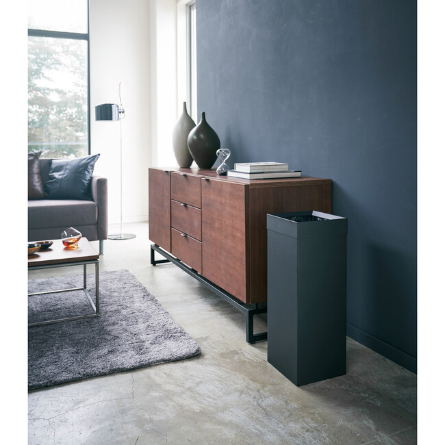 Tall Trash Can, Black - Storage - 2