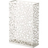 Super Compact Rectangular Umbrella Stand, White - Storage - 1 - thumbnail