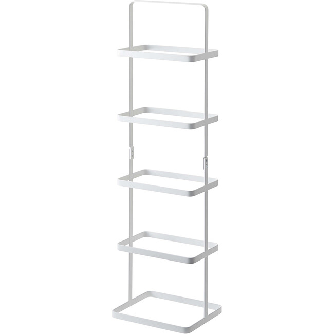 Tall 5-Stack Shoe Rack, White - Storage - 1