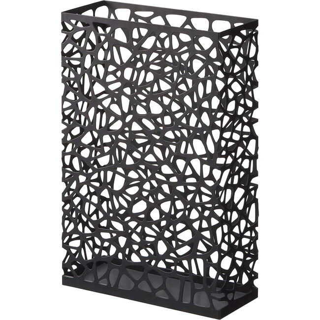 Super Compact Rectangular Umbrella Stand, Black - Storage - 1