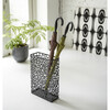 Super Compact Rectangular Umbrella Stand, Black - Storage - 2 - thumbnail