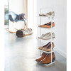 Tall 5-Stack Shoe Rack, White - Storage - 3