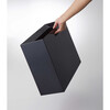 Tall Rectangular Trash Can, Black - Storage - 5