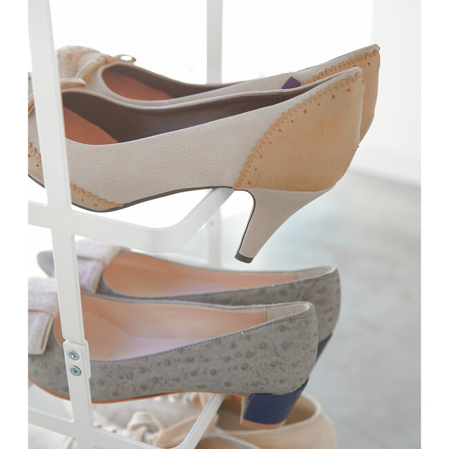 Tall 5-Stack Shoe Rack, White - Storage - 5