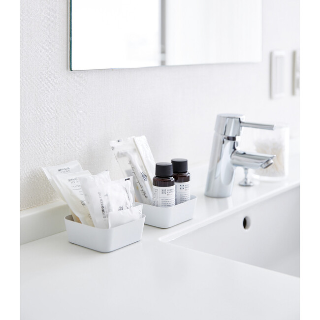 Small Vanity/Amenity Tray, White - Storage - 2