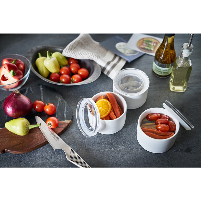 Small Ceramic Food Canister, White - Storage - 3
