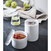 Small Ceramic Food Canister, White - Storage - 5