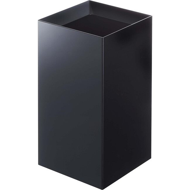 Short Square Trash Can, Black - Storage - 1