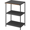 Short 3-Tier Steel Storage Rack, Black - Storage - 1 - thumbnail