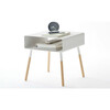 Short Side Table with Storage Shelf, White - Storage - 2