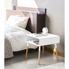 Short Side Table with Storage Shelf, White - Storage - 3