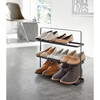 Short & Wide 3-Stack Shoe Rack, Black - Storage - 2