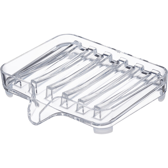 Self-Draining Acrylic Soap Tray, Clear