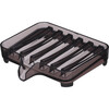 Self-Draining Acrylic Soap Tray, Black - Storage - 1 - thumbnail