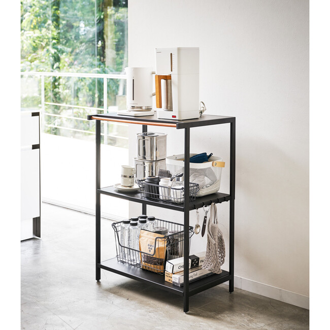 Short 3-Tier Steel Storage Rack, Black - Storage - 2