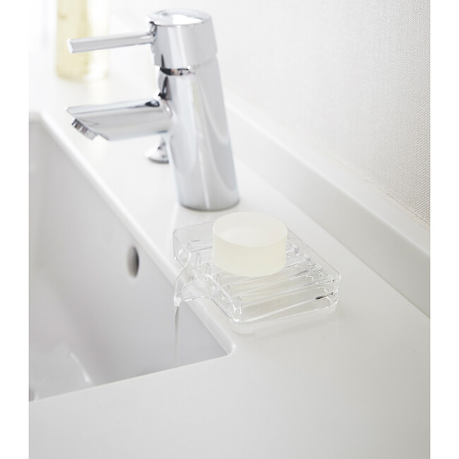 Self-Draining Acrylic Soap Tray, Clear - Storage - 2