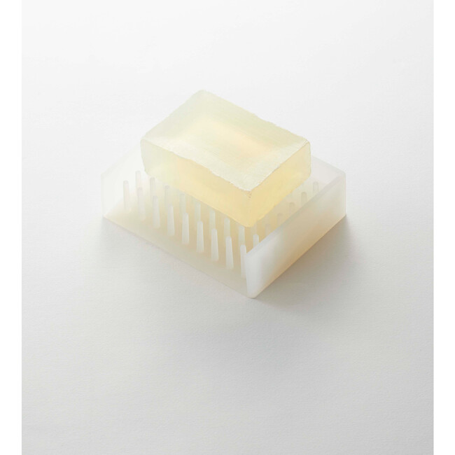 Self-Draining Silicone Soap Tray, Clear - Storage - 2