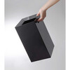 Short Square Trash Can, Black - Storage - 4