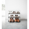 Short & Wide 3-Stack Shoe Rack, Black - Storage - 5