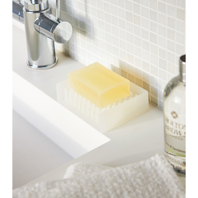 Self-Draining Silicone Soap Tray, Clear - Storage - 3