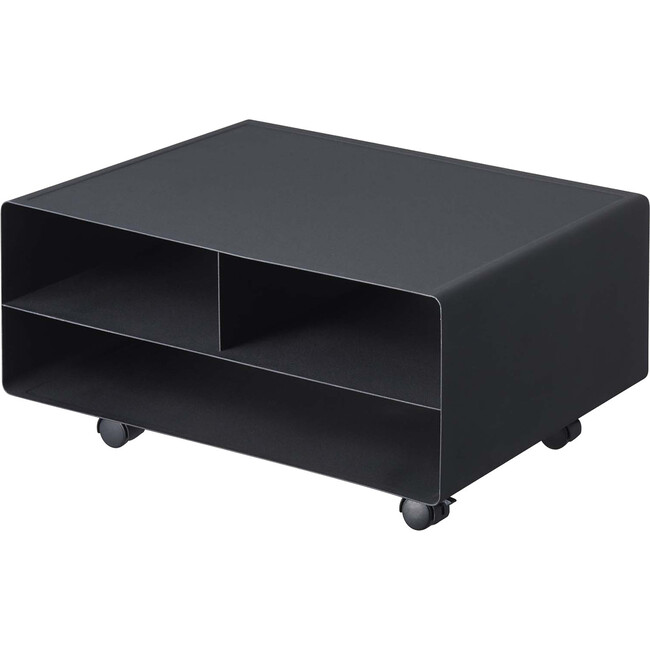 Rolling Desktop Printer Stand, Black - Storage - 1