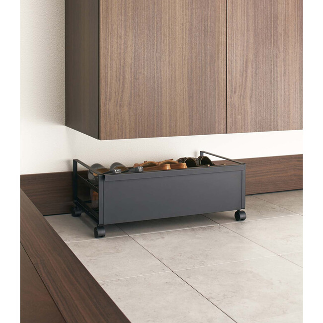 Rolling Shoe Rack, Black - Storage - 3