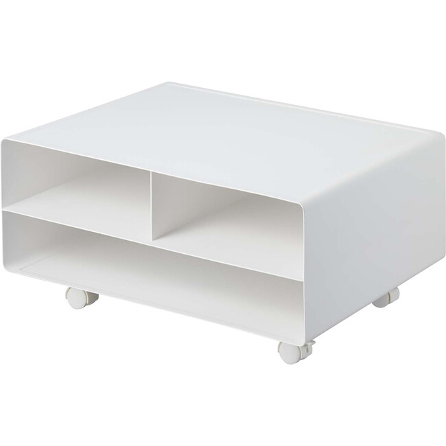 Rolling Desktop Printer Stand, White - Storage - 1