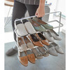 Short & Wide 3-Stack Shoe Rack, White - Storage - 5