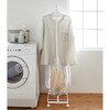 Rolling Hanger Rack with Laundry Wire Basket, White - Storage - 2