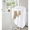 Rolling Hanger Rack with Laundry Wire Basket, White - Storage - 3
