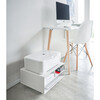 Rolling Desktop Printer Stand, White - Storage - 2