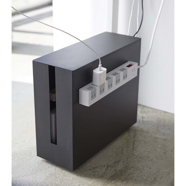 Rolling Cable Management Rack, Black - Storage - 1