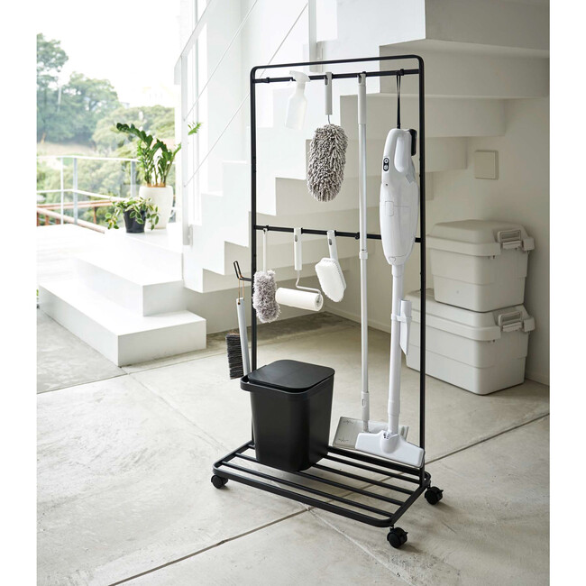 Rolling Cleaning Supplies Rack, Black - Storage - 2