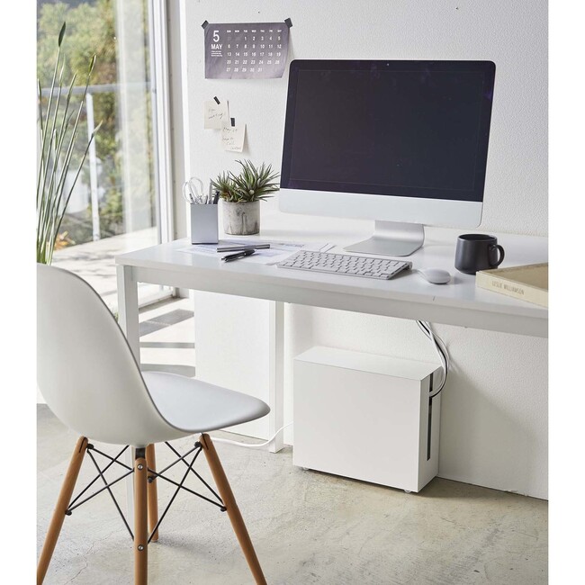Rolling Cable Management Rack, White - Storage - 3