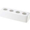 Rectangular Ceramic Toothbrush Stand, White - Storage - 1 - thumbnail
