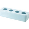Rectangular Ceramic Toothbrush Stand, Blue - Storage - 1 - thumbnail
