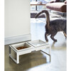 Pet Food Bowl 2-Pieces With Tall Stand, White - Storage - 2