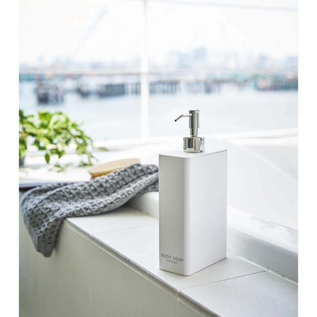 Rectangular Body Soap Dispenser, White - Storage - 2
