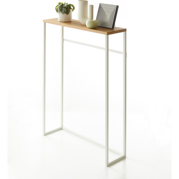 Narrow Entryway Console Table, White Yamazaki Home