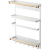 Magnetic Kitchen Organization Rack With Wooden Handles, White - Storage - 1 - thumbnail