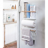 Magnetic Kitchen Organization Rack With Wooden Handles, White - Storage - 2