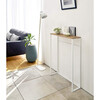Narrow Entryway Console Table, White - Storage - 4