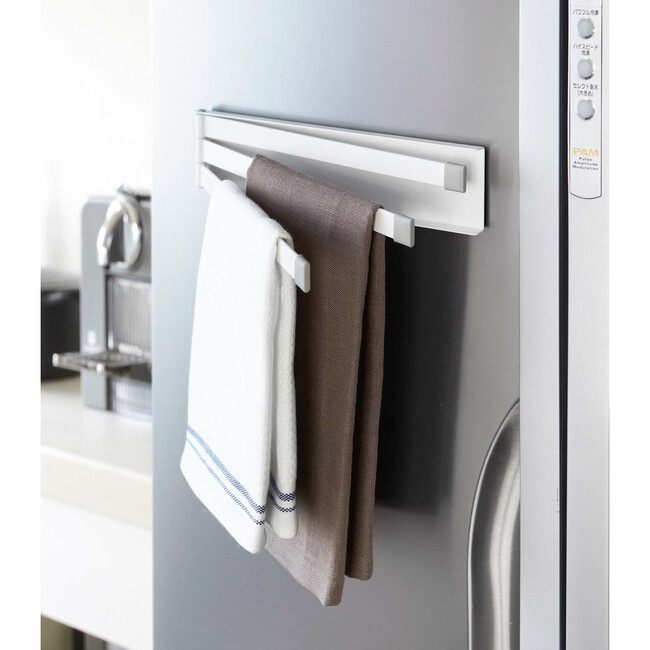 Magnetic Dish Towel Hanger, White - Storage - 4