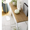 Narrow Entryway Console Table, White - Storage - 5