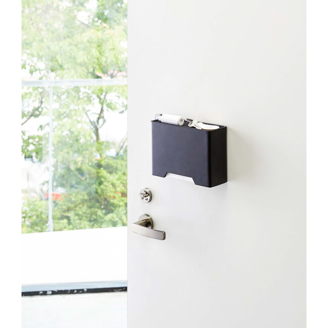 Magnet Face Mask Storage Dispenser, Black - Storage - 2