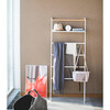 Leaning Ladder Rack With Shelf, White - Storage - 6