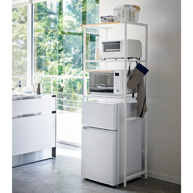 Kitchen Appliance Tall Steel Storage Rack, White - Storage - 2