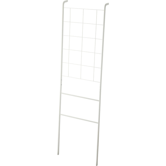 Grid-Panel Leaning Ladder, White - Storage - 1