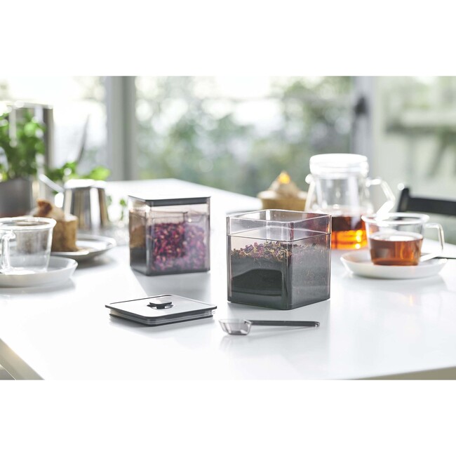Airtight Food Container with Spoon, Black - Storage - 3