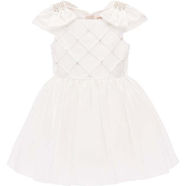 Alondra Quilted Teacup Dress, White Tulleen Dresses